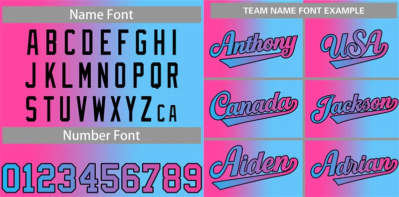 Custom Gradient Fashion Authentic Personalize Sportswear Baseball Jersey