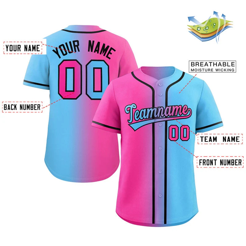 Custom Gradient Fashion Authentic Personalize Sportswear Baseball Jersey