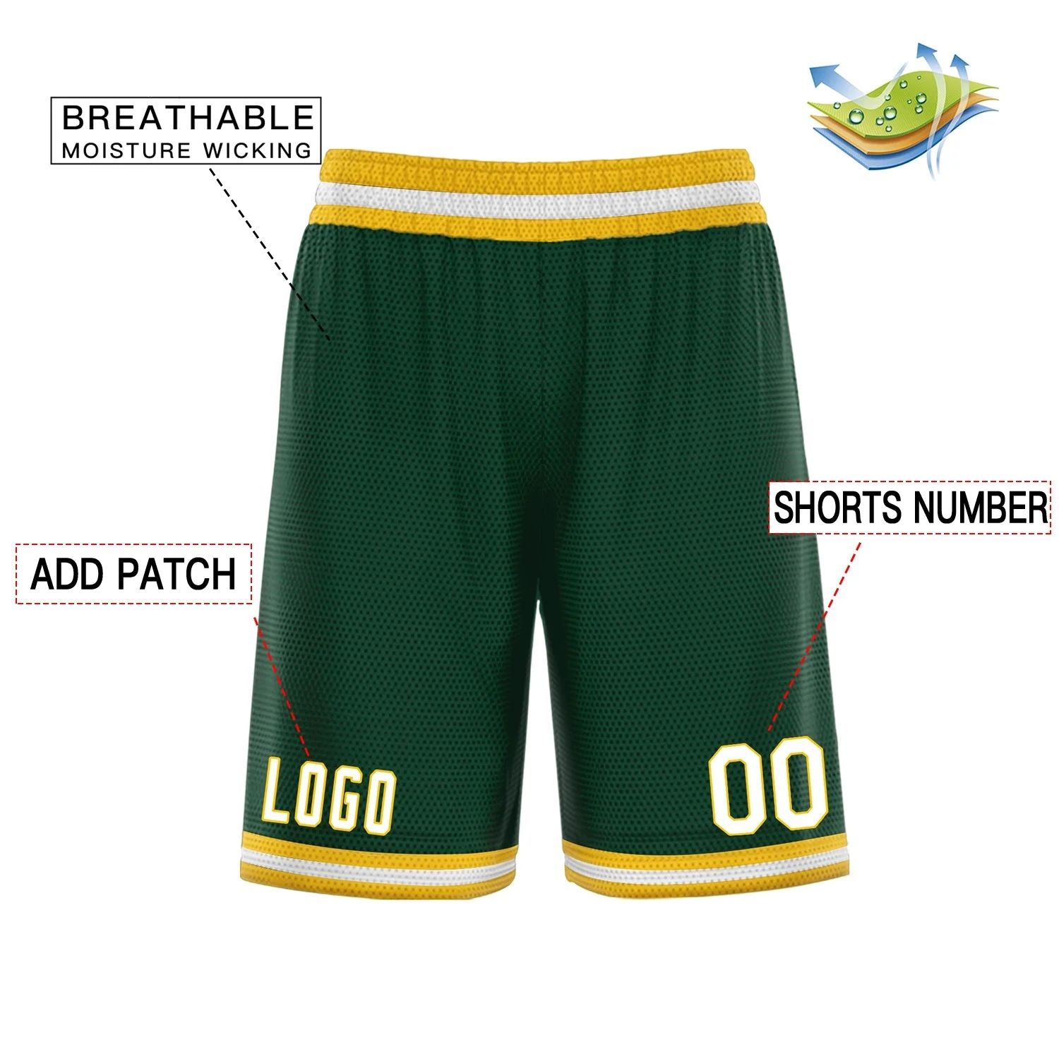 Custom Logo Text Number Team Wear Basketball Shorts CS-1072-24