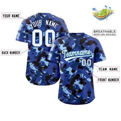 Custom Made Camo Royal Authentic Baseball Wears CS-1043-24