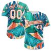 Custom Orange Graffiti Pattern Authentic Custom Baseball Jersey CS-1035-24