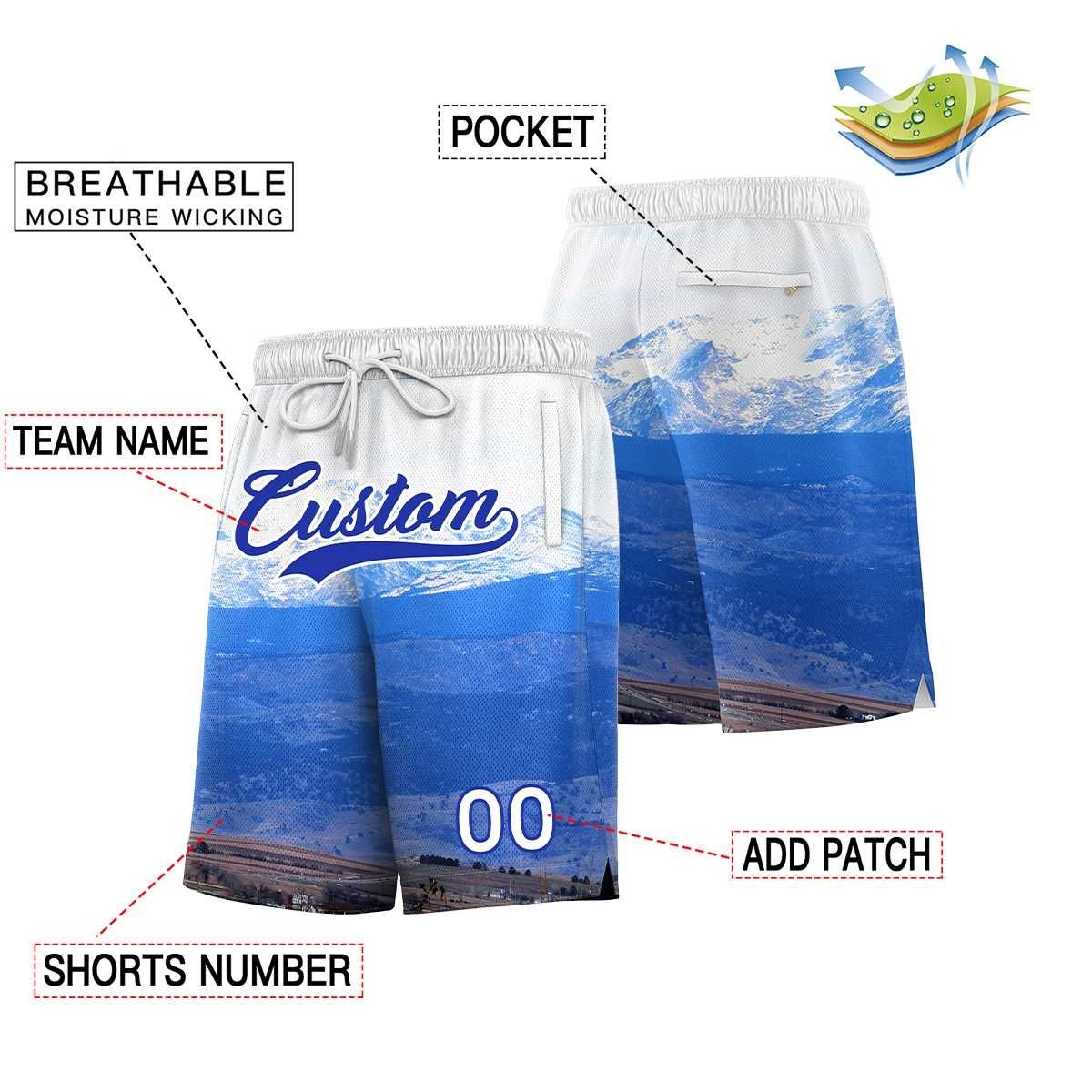 Custom Personalized Denver City Landscape Basketball Shorts CS-1073-24