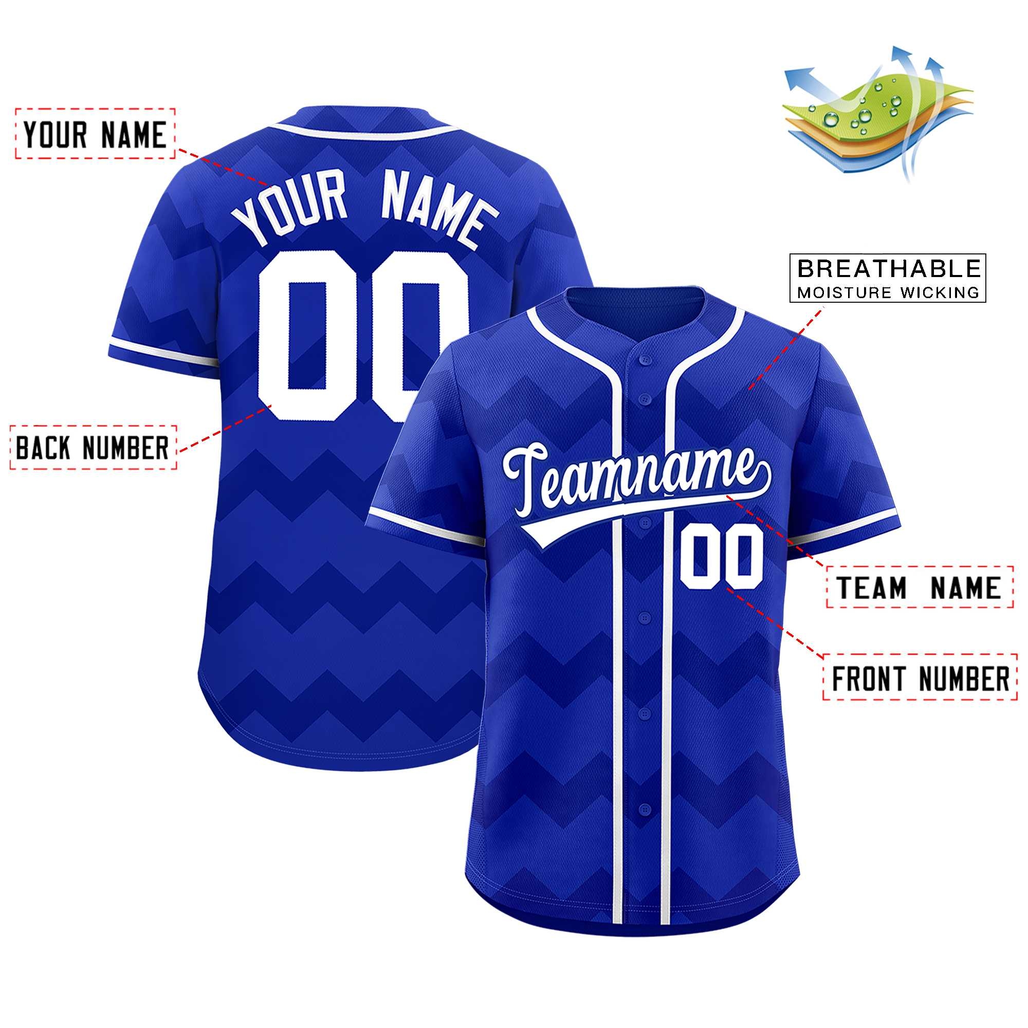 Custom Teamwear Royal White Personalized Ripple Design CS-1053-24