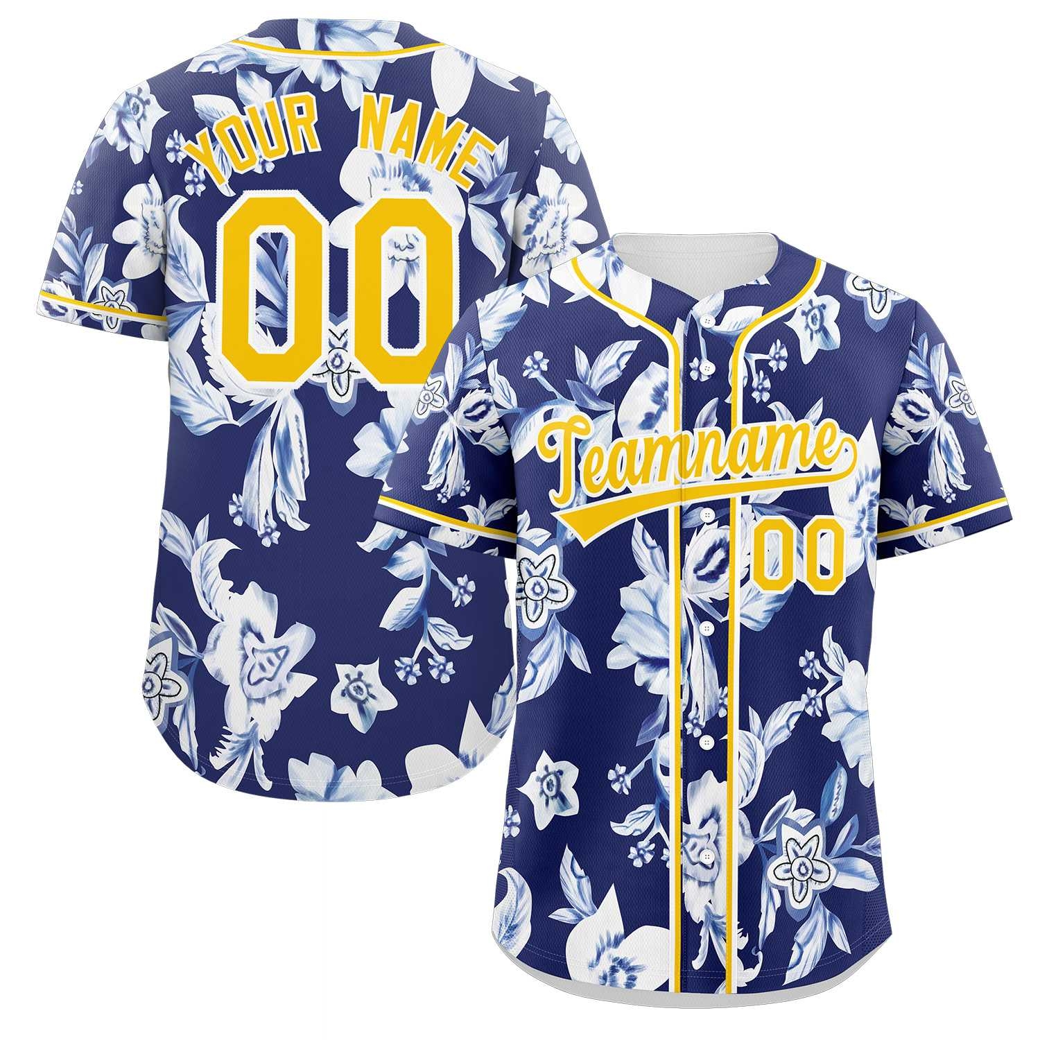 Custom Wears Graffiti Pattern Authentic Flower Baseball Jersey CS-1054-24