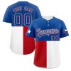 Customizable Texas Flag Color Block Authentic Baseball Jersey CS-1058-24