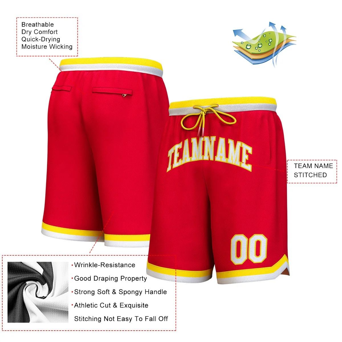 High Quality Custom 150G Mesh Basketball Shorts CS-1081-24