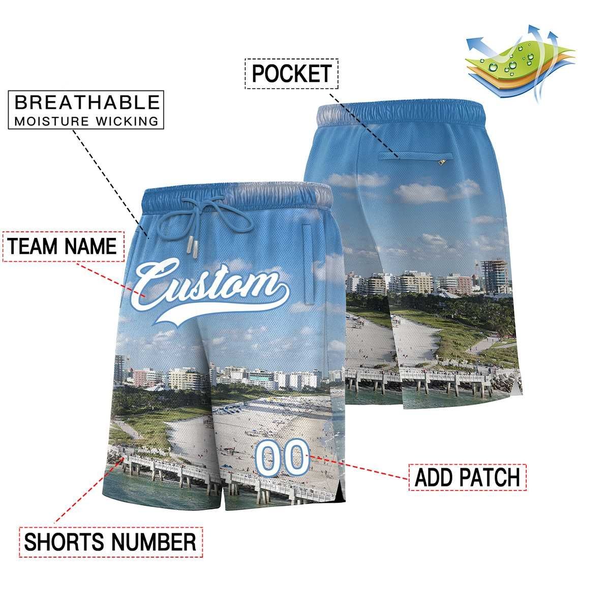 Mesh Polyester Custom Sublimation Desing Printing Basketball Shorts CS-1085-24