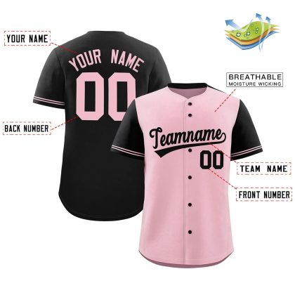 Personalisation Color Block Raglan Sleeves Authentic Baseball Jersey CS-1060-24